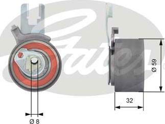 GATES T43165 - Rullo tenditore, Cinghia dentata www.autoricambi360.it