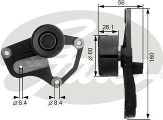 GATES T36021 - Galoppino / Guidacinghia, Cinghia Poly-V www.autoricambi360.it