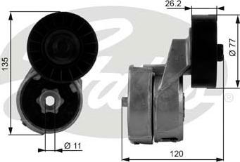 GATES T38443 - Tendicinghia, Cinghia Poly-V www.autoricambi360.it