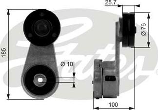 GATES T38434 - Tendicinghia, Cinghia Poly-V www.autoricambi360.it