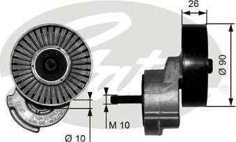 GATES T38122 - Tendicinghia, Cinghia Poly-V www.autoricambi360.it