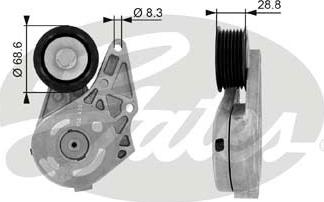 GATES T38175 - Tendicinghia, Cinghia Poly-V www.autoricambi360.it