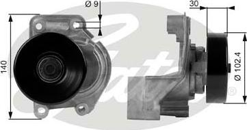 Gates T38173 - Tendicinghia, Cinghia Poly-V www.autoricambi360.it