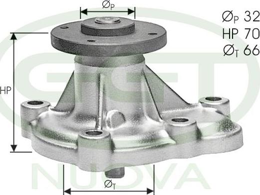GGT PA10576 - Pompa acqua www.autoricambi360.it