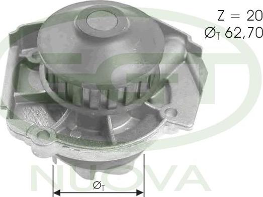 GGT PA10048 - Pompa acqua www.autoricambi360.it