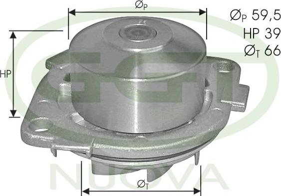 GGT PA10750 - Pompa acqua www.autoricambi360.it