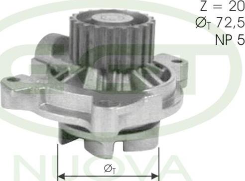 GGT PA10775 - Pompa acqua www.autoricambi360.it