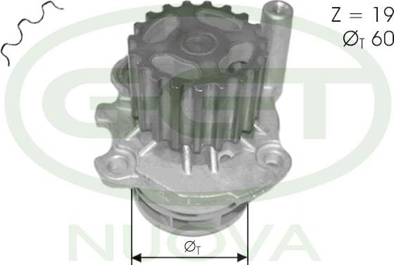 GGT PA12367 - Pompa acqua www.autoricambi360.it