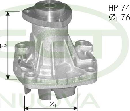 GGT PA12299 - Pompa acqua www.autoricambi360.it