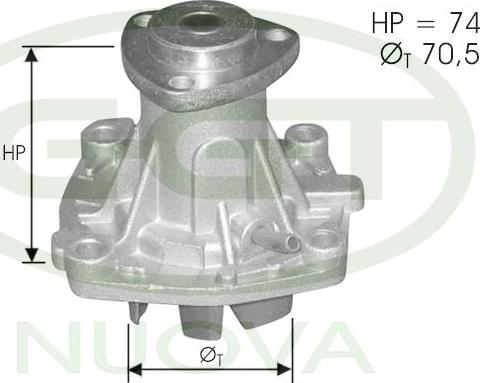 GGT PA12297 - Pompa acqua www.autoricambi360.it
