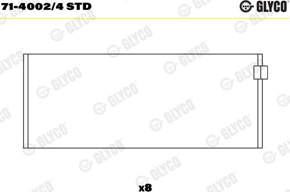 Glyco 71-4002/4 STD - Bronzina di biella www.autoricambi360.it