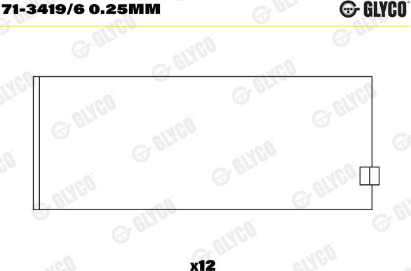 Glyco 71-3419/6 0.25mm - Bronzina di biella www.autoricambi360.it