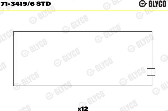 Glyco 71-3419/6 STD - Bronzina di biella www.autoricambi360.it