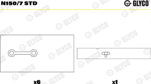 Glyco N150/7 STD - Supporto albero a camme www.autoricambi360.it