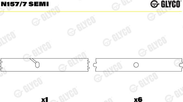 Glyco N157/7 SEMI - Supporto albero a camme www.autoricambi360.it