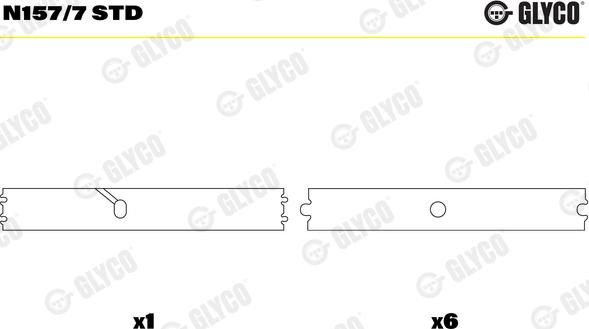 Glyco N157/7 STD - Supporto albero a camme www.autoricambi360.it