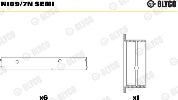 Glyco N109/7N SEMI - Supporto albero a camme www.autoricambi360.it
