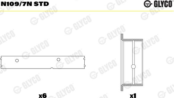 Glyco N109/7N STD - Supporto albero a camme www.autoricambi360.it
