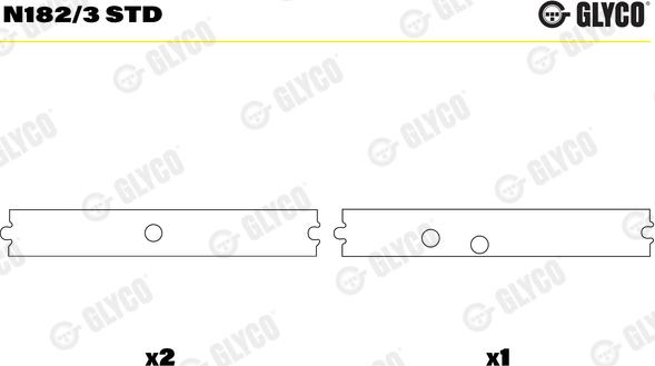 Glyco N182/3 STD - Supporto albero a camme www.autoricambi360.it