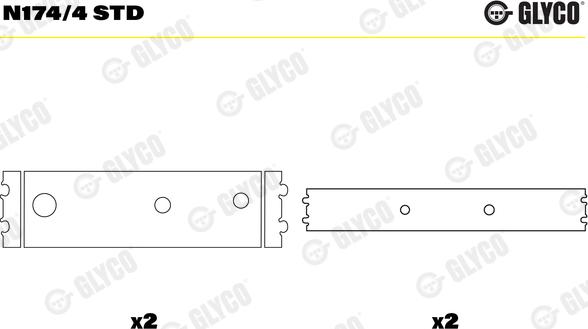 Glyco N174/4 STD - Supporto albero a camme www.autoricambi360.it