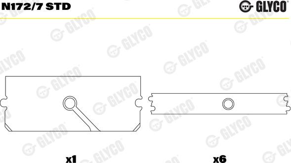 Glyco N172/7 STD - Supporto albero a camme www.autoricambi360.it