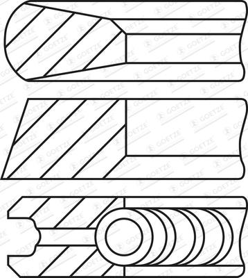 Goetze 08-449600-00 - Kit fasce elastiche www.autoricambi360.it