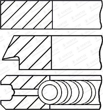 Goetze 08-446100-00 - Kit fasce elastiche www.autoricambi360.it