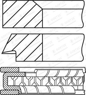 Goetze 08-451600-00 - Kit fasce elastiche www.autoricambi360.it