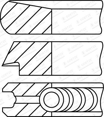 Goetze 08-453100-00 - Kit fasce elastiche www.autoricambi360.it