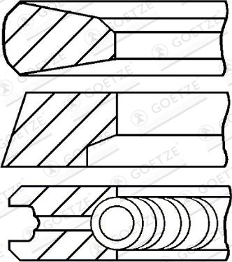 Goetze 08-434400-00 - Kit fasce elastiche www.autoricambi360.it
