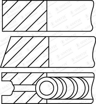 Goetze 08-436300-10 - Kit fasce elastiche www.autoricambi360.it