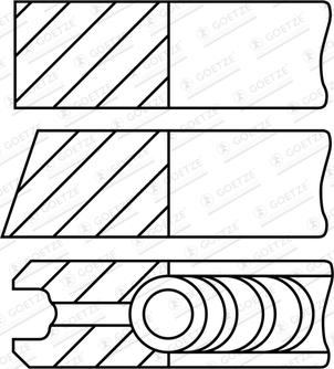 Goetze 08-421800-30 - Kit fasce elastiche www.autoricambi360.it