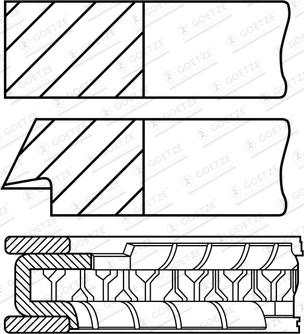 Goetze 08-423900-00 - Kit fasce elastiche www.autoricambi360.it