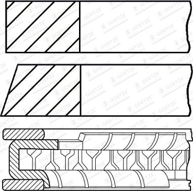 Goetze 08-422600-00 - Kit fasce elastiche www.autoricambi360.it