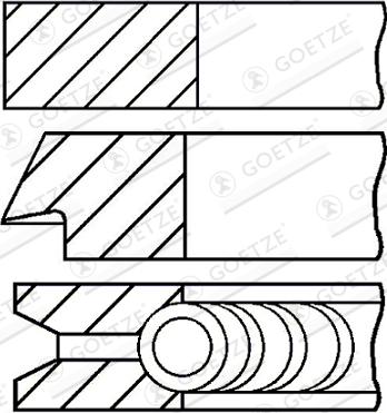 Goetze 08-425307-00 - Kit fasce elastiche www.autoricambi360.it