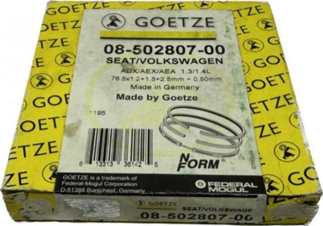 Goetze 08-502807-00 - Kit fasce elastiche www.autoricambi360.it