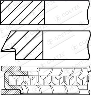 Goetze 08-440700-00 - Kit fasce elastiche www.autoricambi360.it
