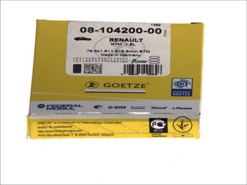 Goetze 08-104200-00 - Kit fasce elastiche www.autoricambi360.it