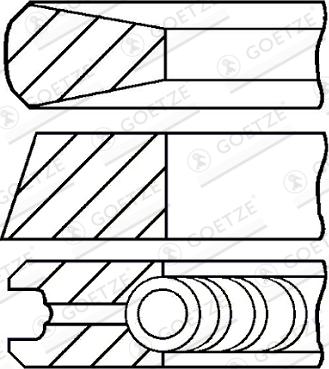 Goetze 08-136500-30 - Kit fasce elastiche www.autoricambi360.it