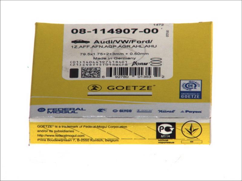 Goetze 08-114907-00 - Kit fasce elastiche www.autoricambi360.it