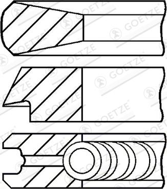 Goetze 08-114400-45 - Kit fasce elastiche www.autoricambi360.it