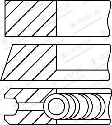 Goetze 08-336500-10 - Kit fasce elastiche www.autoricambi360.it