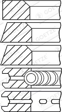 Goetze 08-325000-00 - Kit fasce elastiche www.autoricambi360.it