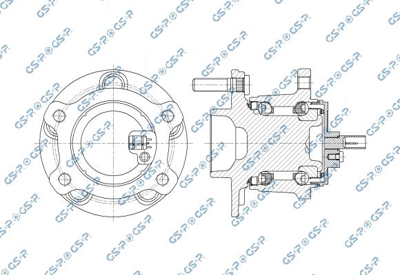GSP 9400728K - Kit cuscinetto ruota www.autoricambi360.it