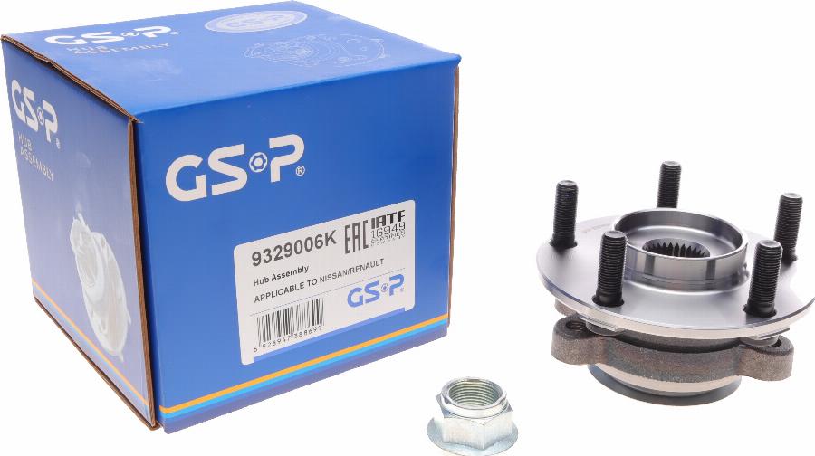 GSP 9329006K - Kit cuscinetto ruota www.autoricambi360.it