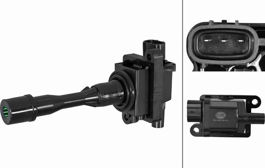 HELLA 5DA 358 102-451 - Bobina d'accensione www.autoricambi360.it