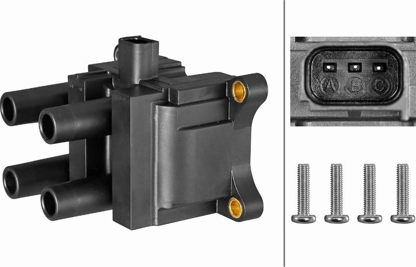HELLA 5DA 358 102-001 - Bobina d'accensione www.autoricambi360.it