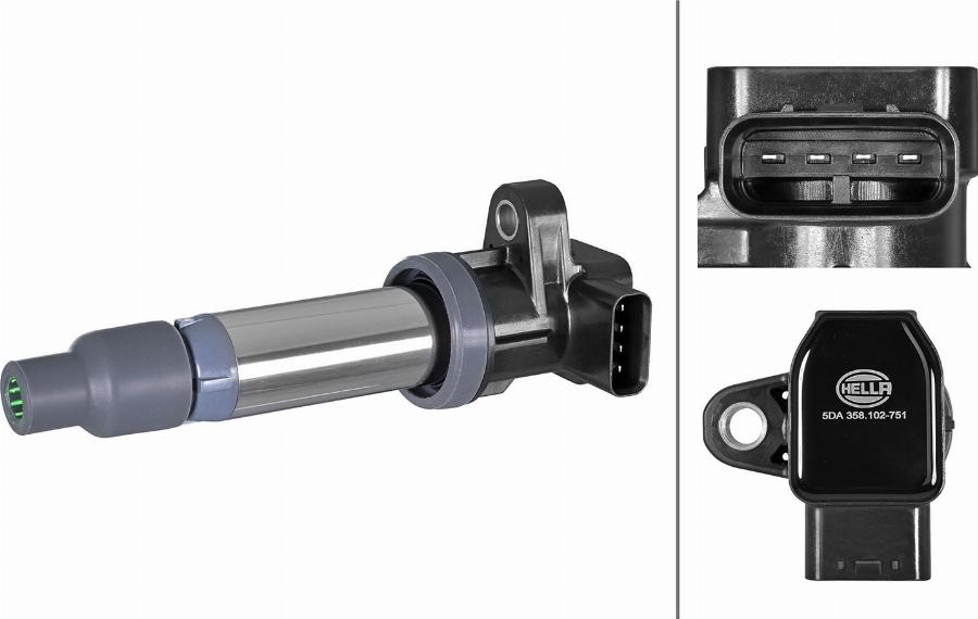 HELLA 5DA 358 102-751 - Bobina d'accensione www.autoricambi360.it
