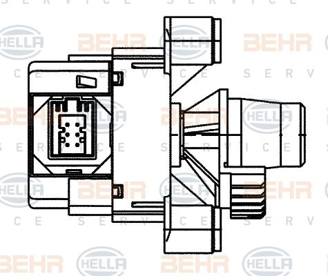 HELLA 6NW 351 345-251 - Regolatore, Valvola miscelazione www.autoricambi360.it