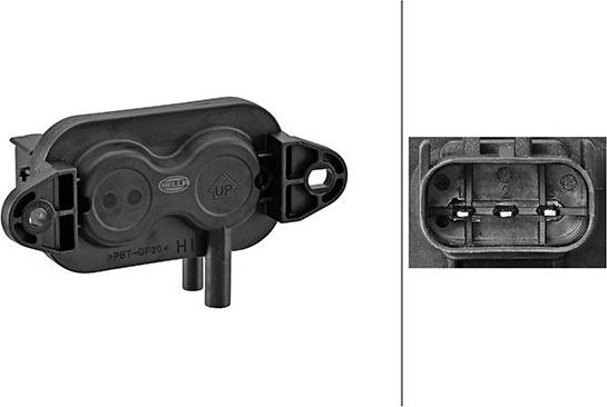 HELLA 6PP 009 409-691 - Sensore, Pressione gas scarico www.autoricambi360.it
